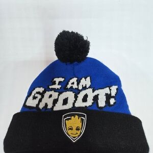 Marvel Guardians Of The Galaxy Vol. 2 "Marvel Blue and Black 'I Am Groot' Beanie